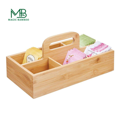 Bamboe Compacte badkamer opslagmandje organisator Caddy Tote Bins