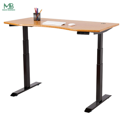 Ergonomische lift-up bureau bamboe tafel voor staand werk