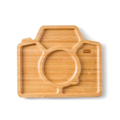 Veilige en stijlvolle bamboeplaat in de vorm van een camera met een minimalistisch ontwerp 1 hoeveelheid