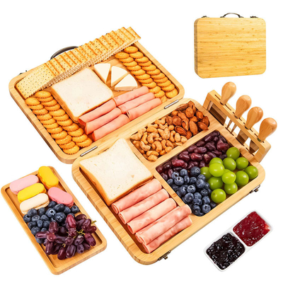 Opvouwbaar duurzaam bamboe charcuterie board mes voor leuke gelegenheden