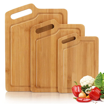 Bamboes snijplank met sapgroef L 40*28*1,5 cm M 33*24*1,5 cm S 27*18*1,5 cm