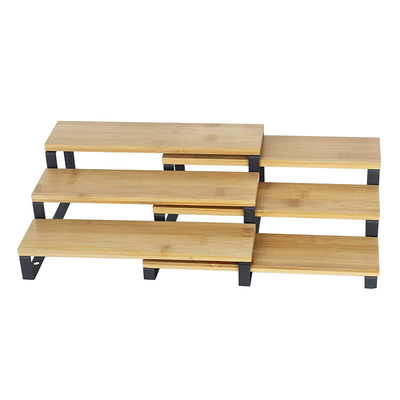 3 Tier Uitbreidbaar Bamboe Keukenplank Organisator Spice Rack Duurzaam
