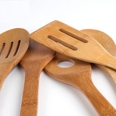 5pcs Biologisch Keukengerei Bamboe Spatula Set Voor Koeken OEM