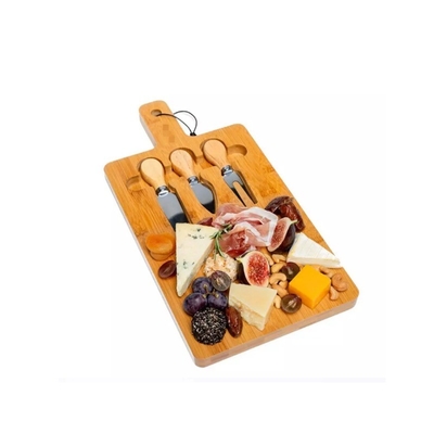 USA Warehouse Bamboe Charcuterie Drawer Board Set met messen en hakblokken