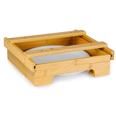 Waterdicht bamboe kleine keuken plank opslag papier plaat dispenser houder 10 inch