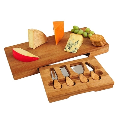 Custom Sustainable Kitchen Cutting Board Natuurlijke bamboe Charcuterie Kaas Board Set