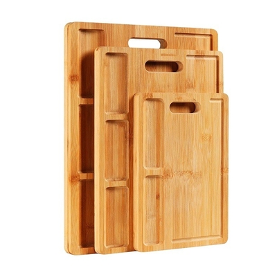 Eco-vriendelijke natuurlijke bamboe snijplank 30*21.1*1.5cm Grootte Custom Logo voor Keuken