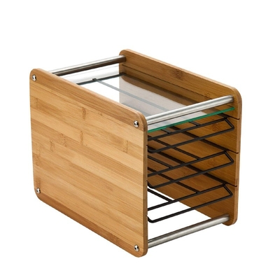 Installatietype Staand type Bamboe koffiepot ladeshouder voor K cup 2-Tier