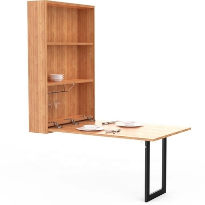 Wandmontage van massief hout bamboe opslagkasten Keuken opvouwbaar voor bestek