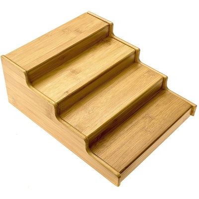 Bergingshalders Racks Eenvoudige bamboe-laddervormige specerijenopslag voor keukentafel