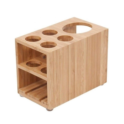Biologische duurzame bamboe tandenborstelhouder Tandpasta stand voor badkamer vanity opslag