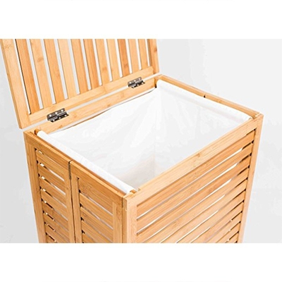 Opvouwbare wasmand met bamboe Wasmand met wasmand Opberging Multifunctioneel