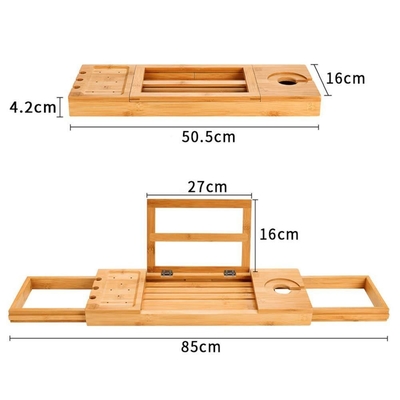 Home Meubels Bamboe Uitbreidbaar Bad Caddy Badbak Tray Op maat