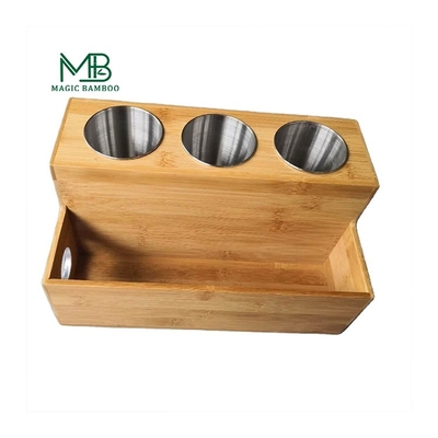 Rectangular Countertop Bamboe Haarapparaat Organisator Haardroger Straightener Houder