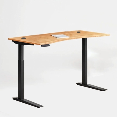 Eenvoudige opslaghouders Racks Bamboe Elektrisch Verstelbaar Ergonomisch Lift Computer Desk Werkbord