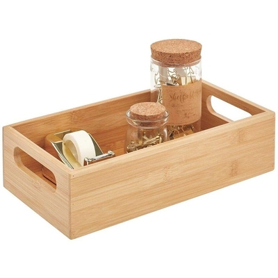 Maximaliseer de ruimte in je pantry met een bamboecontainer, een kofferbak, een ladenorganisator, een lading van 5 tot 10 kg, 43x30,5x5 cm.