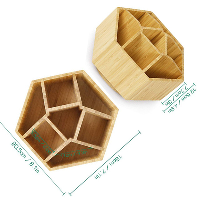 Eco-vriendelijk 18x20.5x12.5 Bamboe potloodbeker Pot Stationery Organisator voor kantoor bureau