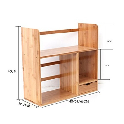 Rectangle BAMBOO File Stand Holder Desktop Boekenkast voor multifunctionele en duurzame behoeften
