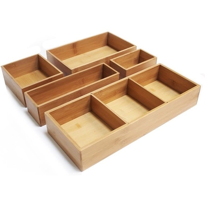 Bedrijfsbenodigdheden en -accessoires Bamboe houten lade organisator Doos Kofferbak Set 5 stuks