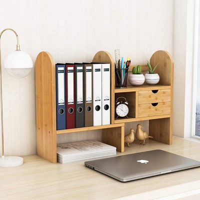 Office organisator aangepast logo multifunctioneel ontwerp bamboe muur rek