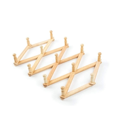 86.68x17x5cm BAMBOE Wandmontage Multi-hook opslag Kleding Bescherming Intrekbare rand