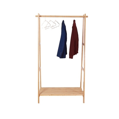 Moderne stijl Bamboe Staande kleding Hangende rek Met schoenrek Planken voor staand type