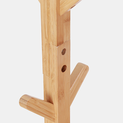 Natuurlijke 100% milieuvriendelijke boomvormige bamboe hanger voor kleding aan de muur bamboe