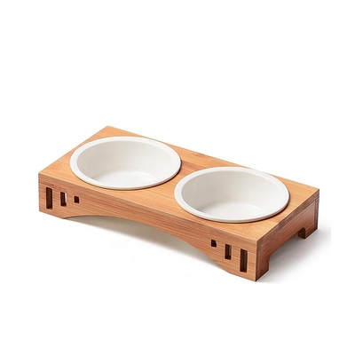 BAMBOO Verhoogde keramische huisdierenbakken voor honden en katten Functioneel Multifunctioneel ontwerp