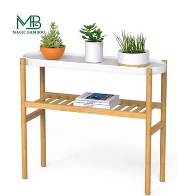 American Style 2 Tier High Corner Bamboe Plant Stand Ideaal voor tuin en kantoor gebruik