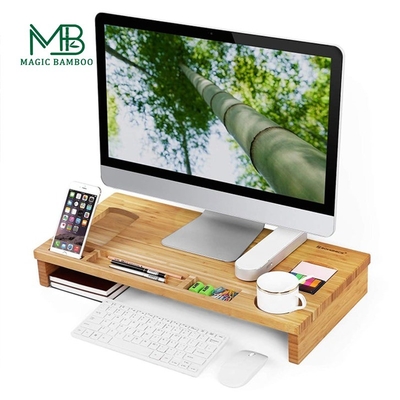 CE/EU gecertificeerde Bamboe Laptop Stand Organisator Ideaal voor thuis en kantoor Computer Desk