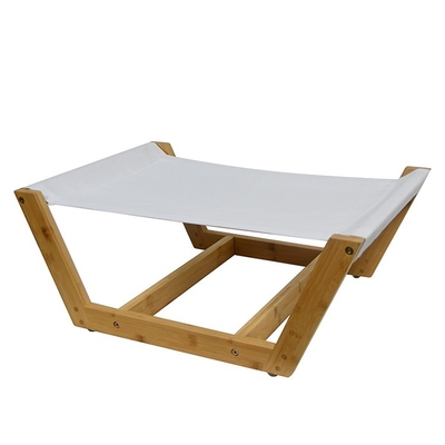 OEM Bamboe Huisdierbedden Lange Fals Fur Dog Bed Frame Hout