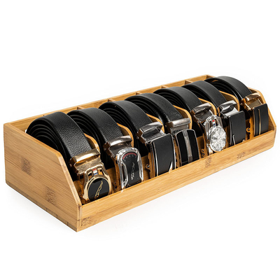 Verbeter je kast met onze duurzame bamboe gordel display case 7 verdelers inbegrepen