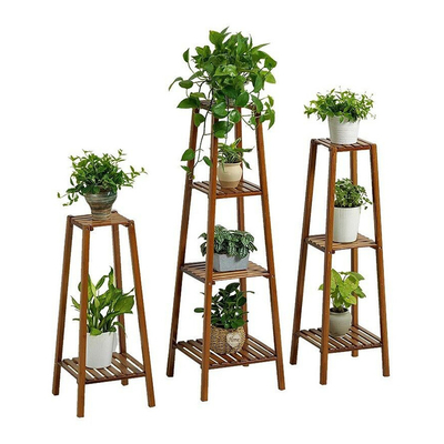 Natuurlijke meerlaagse bloemenstandaard voor balkon woonkamer woningversiering potplanten