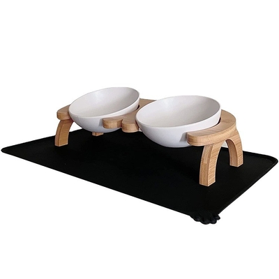 Waterdichte anti-slip siliconen mat kantelbare verhoogde voeder voor huisdieren 39.8 x 18.29 x 11.2 cm