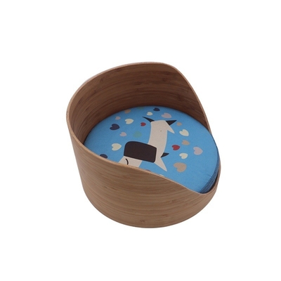 Onbreekbaar Matras Bamboe Kalmerend Hondenbed Rond 28x28x15cm