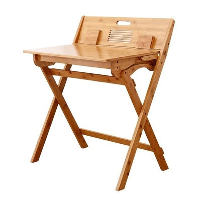 ODM vouwbare natuurlijke bamboe studietafel met opslagdoos