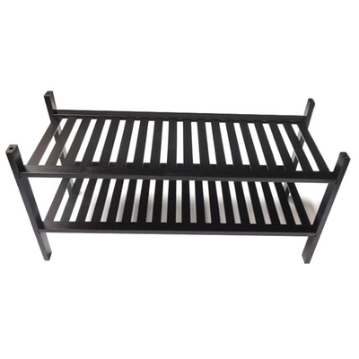 2 Tier Indoor Outdoor Bamboe Display Rack voor bloempotplant of schoenen in zwart