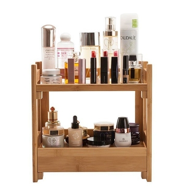 Solid bamboe rek 2 tier voor keuken badkamer cosmetische opslagplank