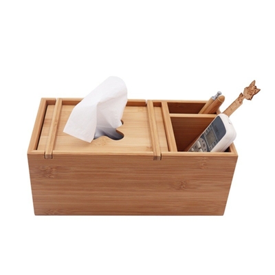 Speciaal ontworpen weefseldoos organisator bamboe opslagdoos gebruikt voor weefselbewaarder